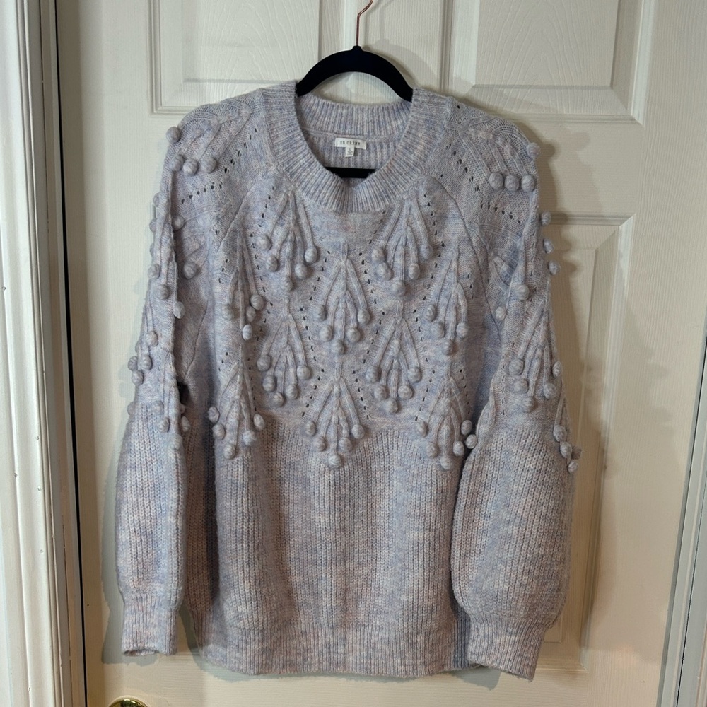 Purple/pink Textured Women's Sweater En Crème size Large